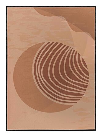 Shop365 Ay Güneş ve Toprak Renkleri Modern Tablo Çerçeveli P-001223