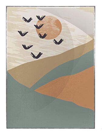 Shop365 Ay Güneş ve Toprak Modern Tablo Çerçeveli P-001225