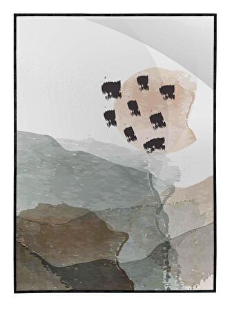 Shop365 Ay Güneş ve Toprak Modern Tablo Çerçeveli P-001230