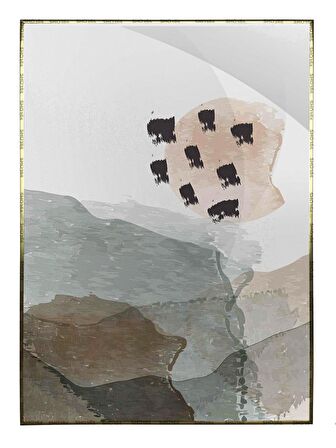 Shop365 Ay Güneş ve Toprak Modern Tablo Çerçeveli P-001230