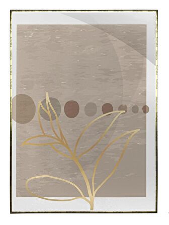 Shop365 Bitki ve Şekiller Çizgiler Modern Tablo Çerçeveli P-001247