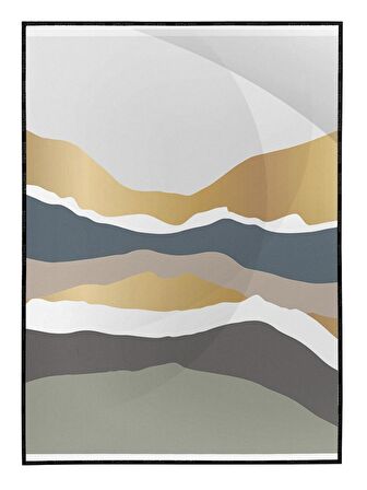 Shop365 Ay Güneş ve Toprak Renkleri Modern Tablo Çerçeveli P-001295