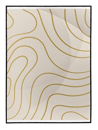 Shop365 Geometrik Tasarım ve Çizgiler Çizim Modern Tablo Çerçeveli P-001300