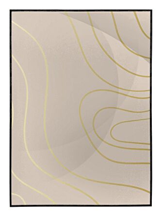 Shop365 Geometrik Tasarım ve Çizgiler Çizim Modern Tablo Çerçeveli P-001302