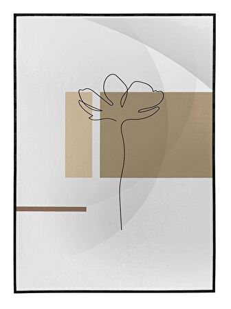 Shop365 Doğa Çiçek Kuş İllüstrasyon Tablo Çerçeveli P-001337