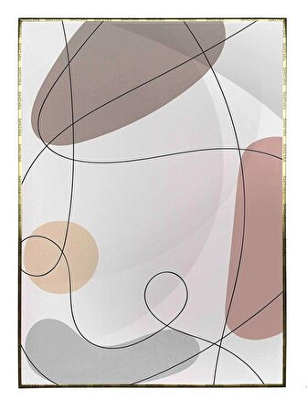 Shop365 Toprak Renk Tonları Tasarım Modern Tablo Çerçeveli P-001422