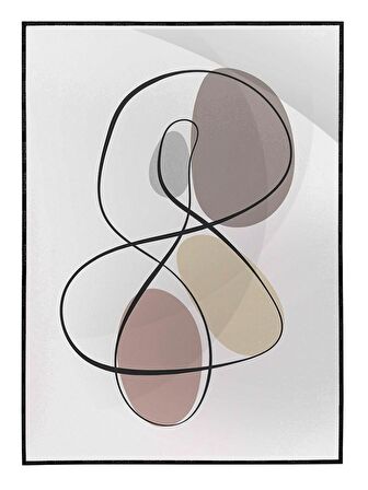 Shop365 Toprak Renk Tonları Modern Tasarım Modern Tablo Çerçeveli P-001423