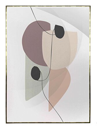 Shop365 Toprak Renk Tonları Tasarım Modern Tablo Çerçeveli P-001427