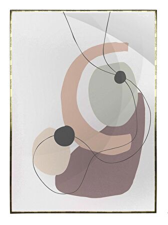 Shop365 Toprak Renk Tonları Tasarım Modern Tablo Çerçeveli P-001430