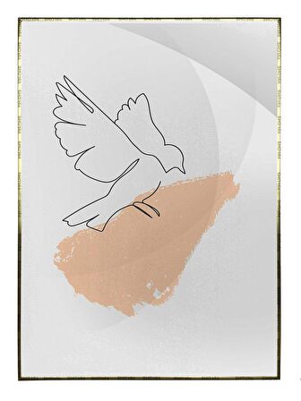 Shop365 Hayvan Çizimi Sanat Modern Tablo Çerçeveli P-001435