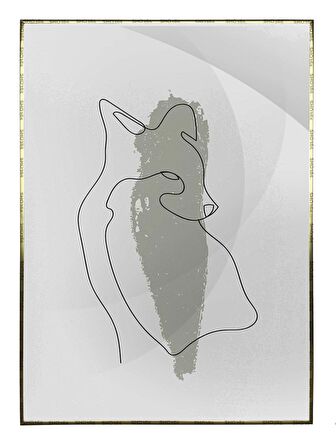 Shop365 Tilki Açık Tonlar İllüstrasyon Modern Tablo Çerçeveli P-001445