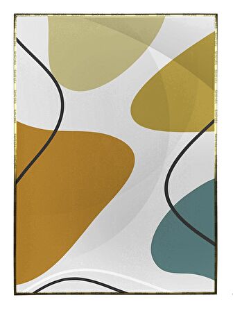 Shop365 Toprak Renk Tonları Tasarım Modern Tablo Çerçeveli P-001492