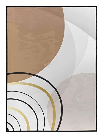 Shop365 Toprak Renk Tonları Tasarım Modern Tablo Çerçeveli P-001503