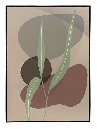 Shop365 Yapraklar ve Şekiller Modern Tablo Çerçeveli P-001514