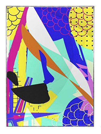 Shop365 Şekiller Renkli Modern Tablo Çerçeveli P-001612
