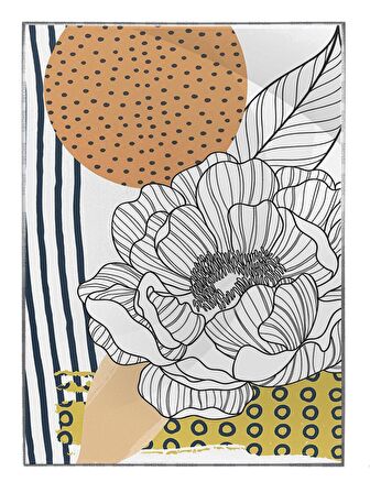 Shop365 Çiçekler Şekiller Modern Dekoratif Modern Tablo Çerçeveli P-001628