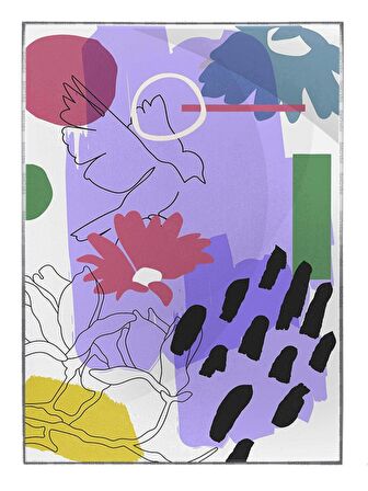 Shop365 Hayvanlar Şekiller Modern Dekoratif Modern Tablo Çerçeveli P-001631