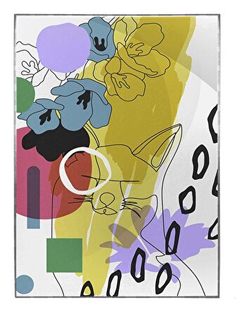 Shop365 Hayvanlar Şekiller Modern Dekoratif Modern Tablo Çerçeveli P-001634
