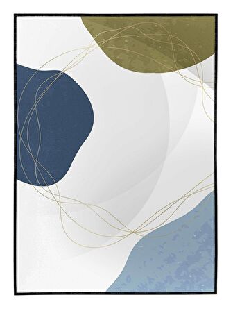 Shop365 Şekiller ve Çizgiler Pastel Renkler Modern Tablo Çerçeveli P-001684