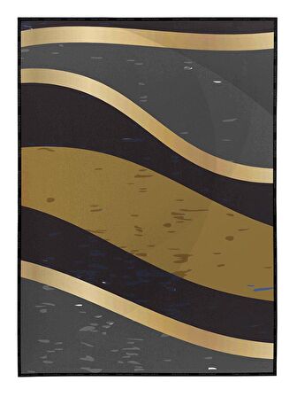 Shop365 Şekiller Lüks Dekoratif Modern Tablo Çerçeveli P-001696