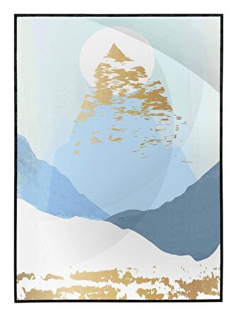 Shop365 Ay Güneş ve Toprak Renkleri Modern Tablo Çerçeveli P-001714