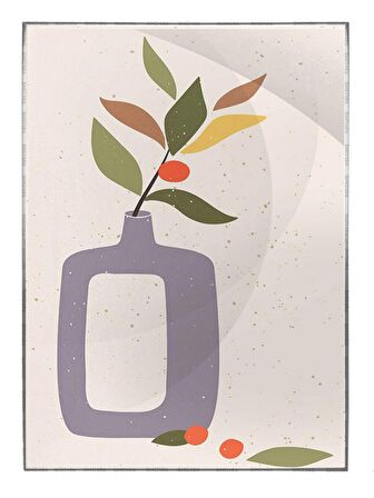 Shop365 Vazolar Çiçekler Meyveler Pastel Renkler Modern Tablo Çerçeveli P-001752