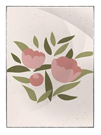 Shop365 Çiçekler Pastel Renkler Modern Tablo Çerçeveli P-001870