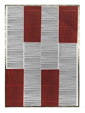 Shop365 Şekiller ve Çizgiler Kırmızı Gri Siyah Renkler Modern Tablo Çerçeveli P-001888