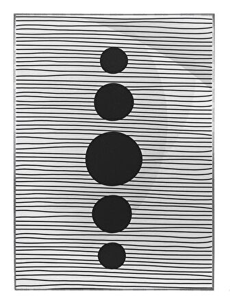 Shop365 Şekiller Çizgiler Gri Siyah Renkler Modern Tablo Çerçeveli P-001904