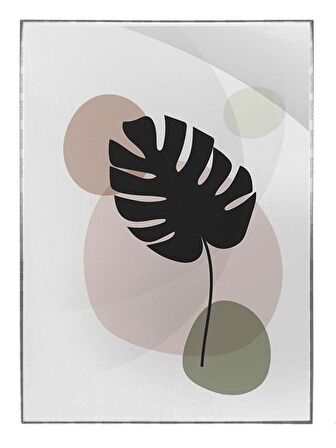 Shop365 Bitki Yapraklar ve Şekiller Modern Tablo Çerçeveli P-001918