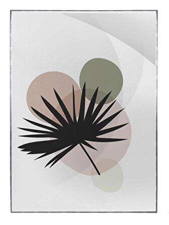 Shop365 Bitki Yapraklar ve Şekiller Modern Tablo Çerçeveli P-001919