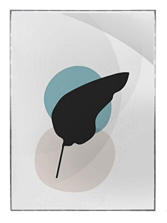 Shop365 Bitki Yapraklar ve Şekiller Modern Tablo Çerçeveli P-001925