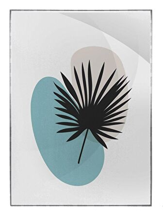 Shop365 Bitki Yapraklar ve Şekiller Modern Tablo Çerçeveli P-001926