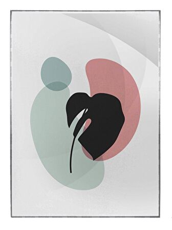 Shop365 Bitki Yapraklar ve Şekiller Modern Tablo Çerçeveli P-001934