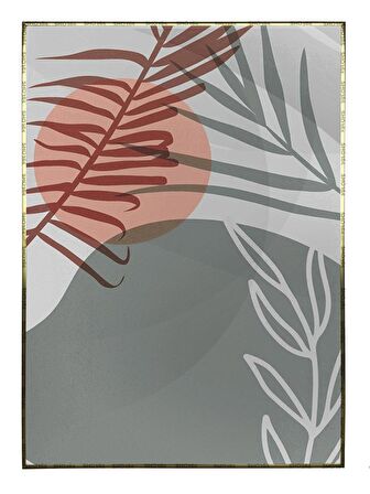 Shop365 Tropikal Çizim Tasarım Modern Tablo Çerçeveli P-001959