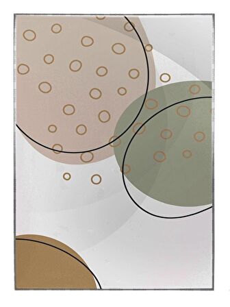 Shop365 Bitki Yapraklar ve Şekiller Modern Tablo Çerçeveli P-001975