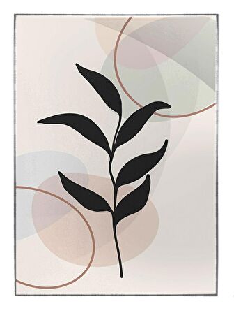 Shop365 Bitki Yapraklar ve Şekiller Modern Tablo Çerçeveli P-002015