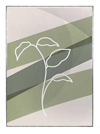 Shop365 Bitki Yapraklar ve Şekiller Modern Tablo Çerçeveli P-002030