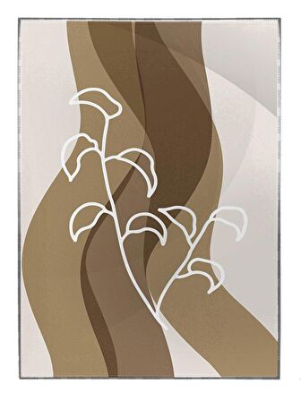 Shop365 Bitki Yapraklar ve Şekiller Modern Tablo Çerçeveli P-002031