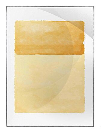 Shop365 Fırça Darbeleri Sarı Altın Gold Renkler Modern Tablo Çerçeveli P-002053