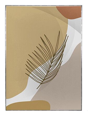 Shop365 Bitki Yapraklar ve Şekiller Modern Tablo Çerçeveli P-002068