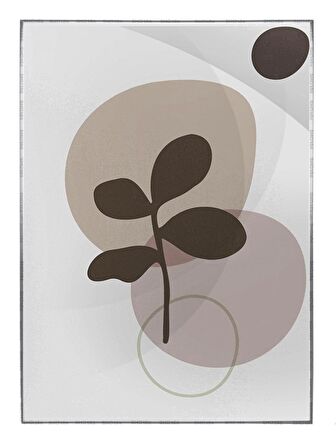 Shop365 Bitki Yapraklar ve Şekiller Modern Tablo Çerçeveli P-002090