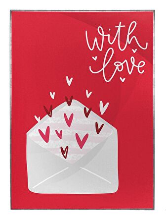 Shop365 Sevgi Aşk Temalı İllüstrasyon Tablo Çerçeveli P-002104