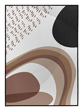 Shop365 Toprak Renk Tonları Tasarım Modern Tablo Çerçeveli P-002153