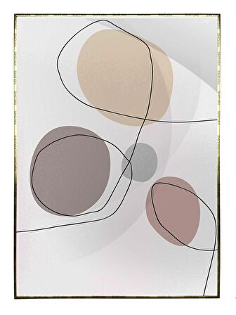 Shop365 Toprak Renk Tonları Tasarım Modern Tablo Çerçeveli P-002166
