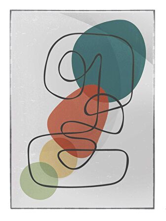 Shop365 Toprak Renk Tonları Tasarım Modern Tablo Çerçeveli P-002177