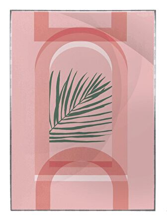 Shop365 Bitki Yapraklar ve Şekiller Modern Tablo Çerçeveli P-002270