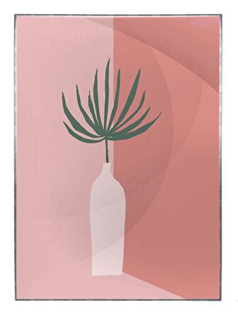 Shop365 Bitki Yapraklar ve Şekiller Modern Tablo Çerçeveli P-002272