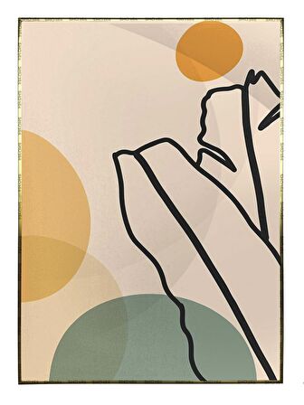 Shop365 Botanik Doğa Kahverengi Tonlar Modern Tablo Çerçeveli P-002333