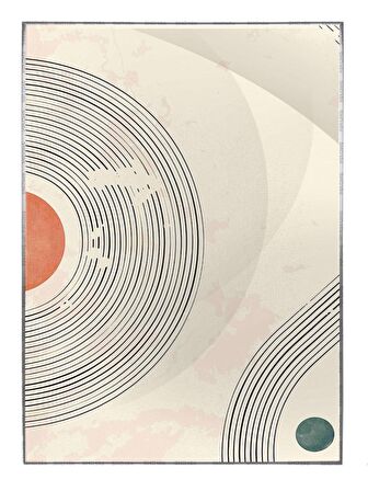 Shop365 Modernist Şekiller İllüstrasyon Modern Sanat Tuval Tablo Çerçeveli P-002427